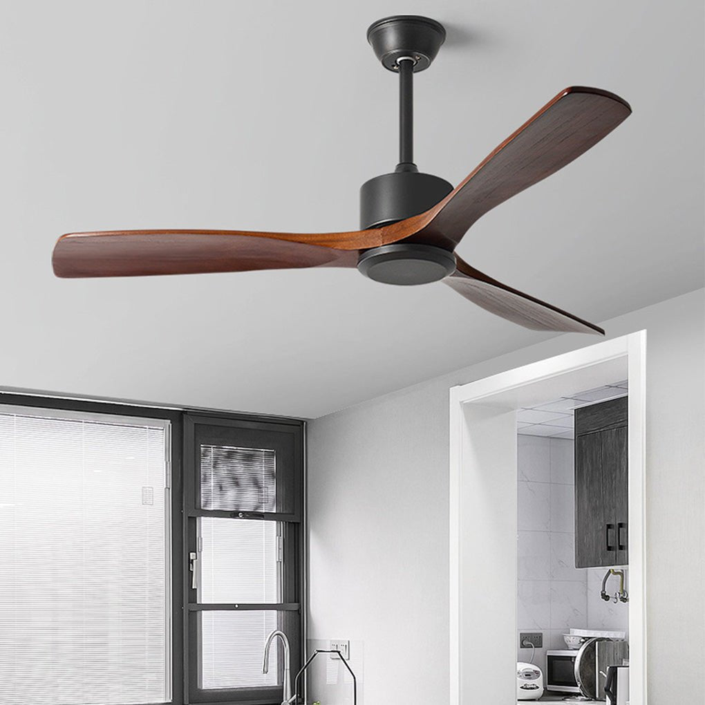 Modern White Remote Control Ceiling Fan with Adjustable Speed for Living Room