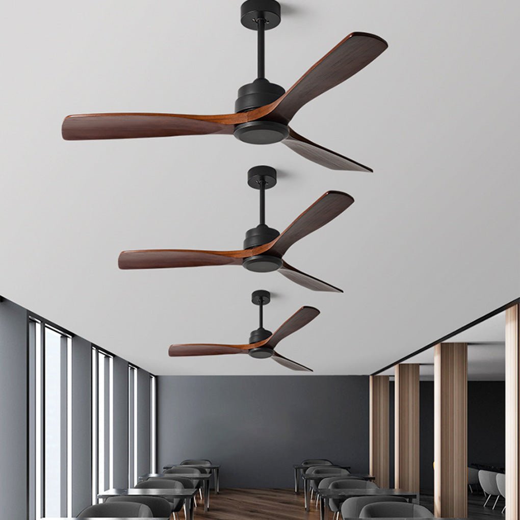 Modern White Remote Control Ceiling Fan with Adjustable Speed for Living Room
