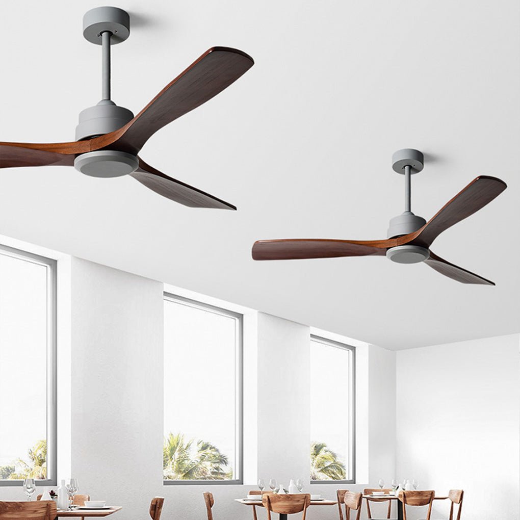 Modern White Remote Control Ceiling Fan with Adjustable Speed for Living Room