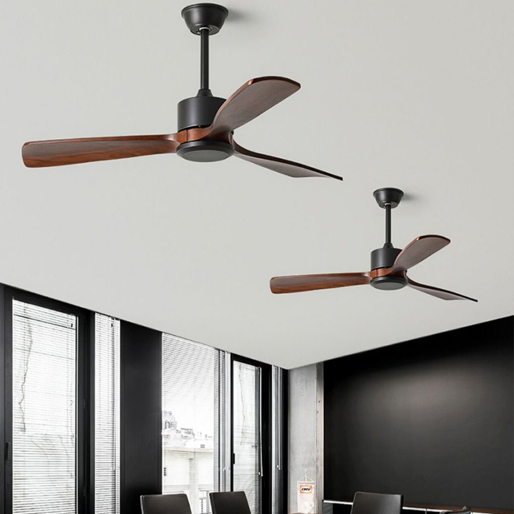 Modern White Remote Control Ceiling Fan with Adjustable Speed for Living Room