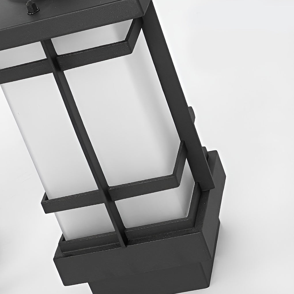 Modern Black Waterproof Double Head Outdoor Post Light Fixture for Gardens