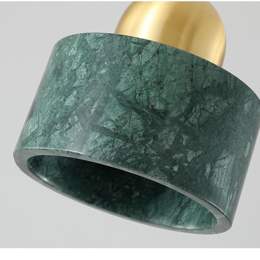 Contemporary Metal and Marble Mini Pendant Light for Kitchen and Dining