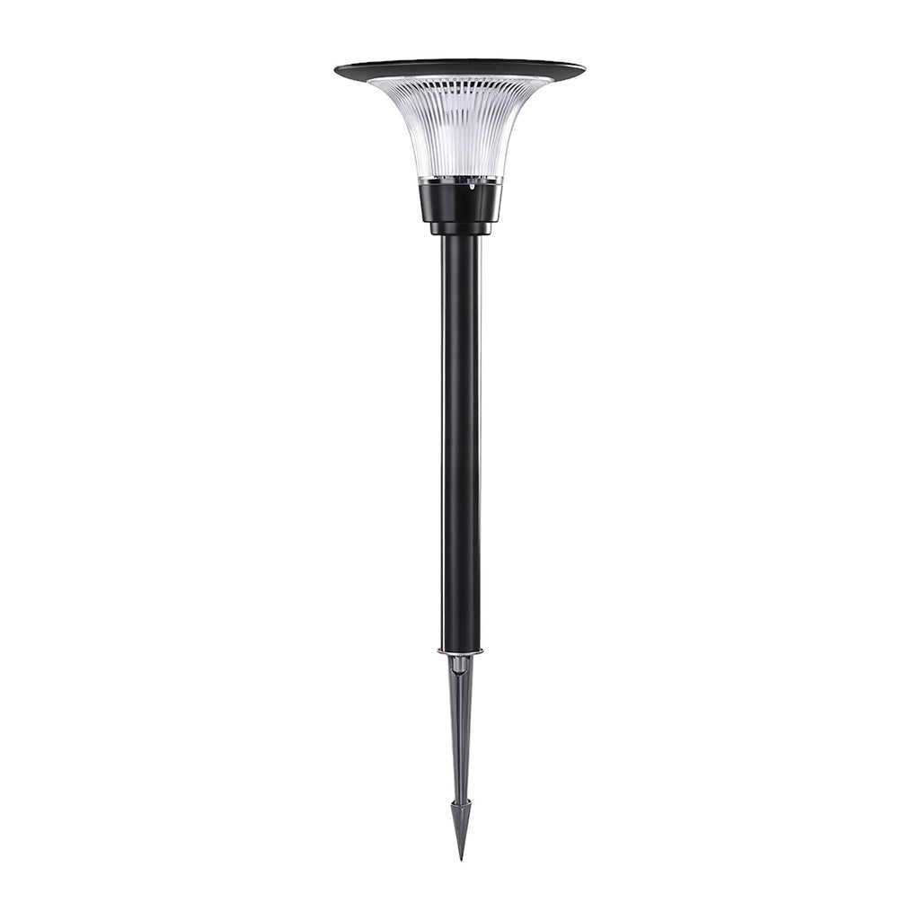Elegant Black Solar-Powered Pathway Lights for Outdoor Garden Lighting