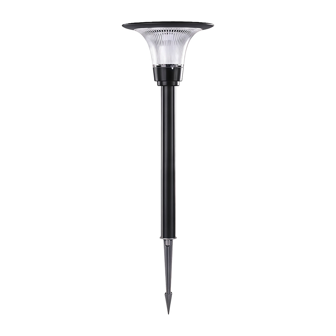 Elegant Black Solar-Powered Pathway Lights for Outdoor Garden Lighting