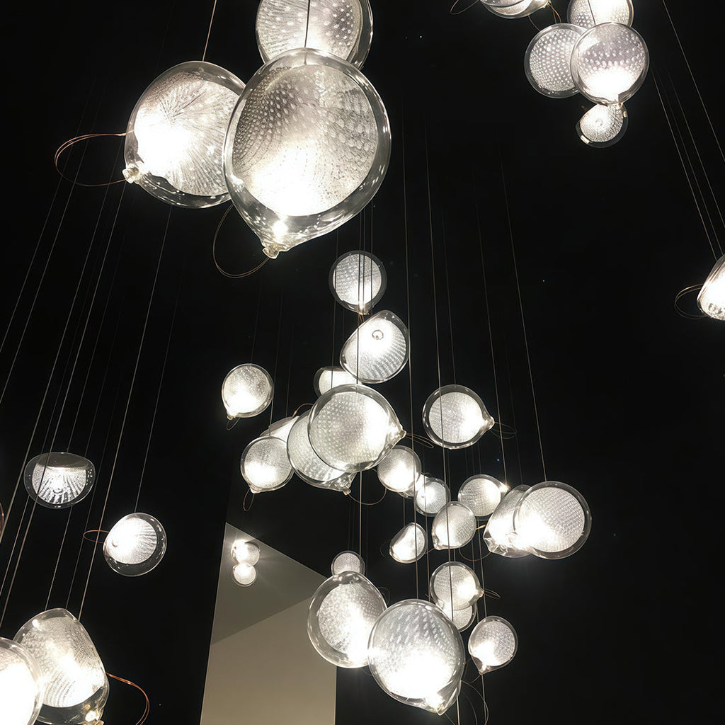 Elegant Nordic Glass Jellyfish Pendant Light for Dining Room Decor