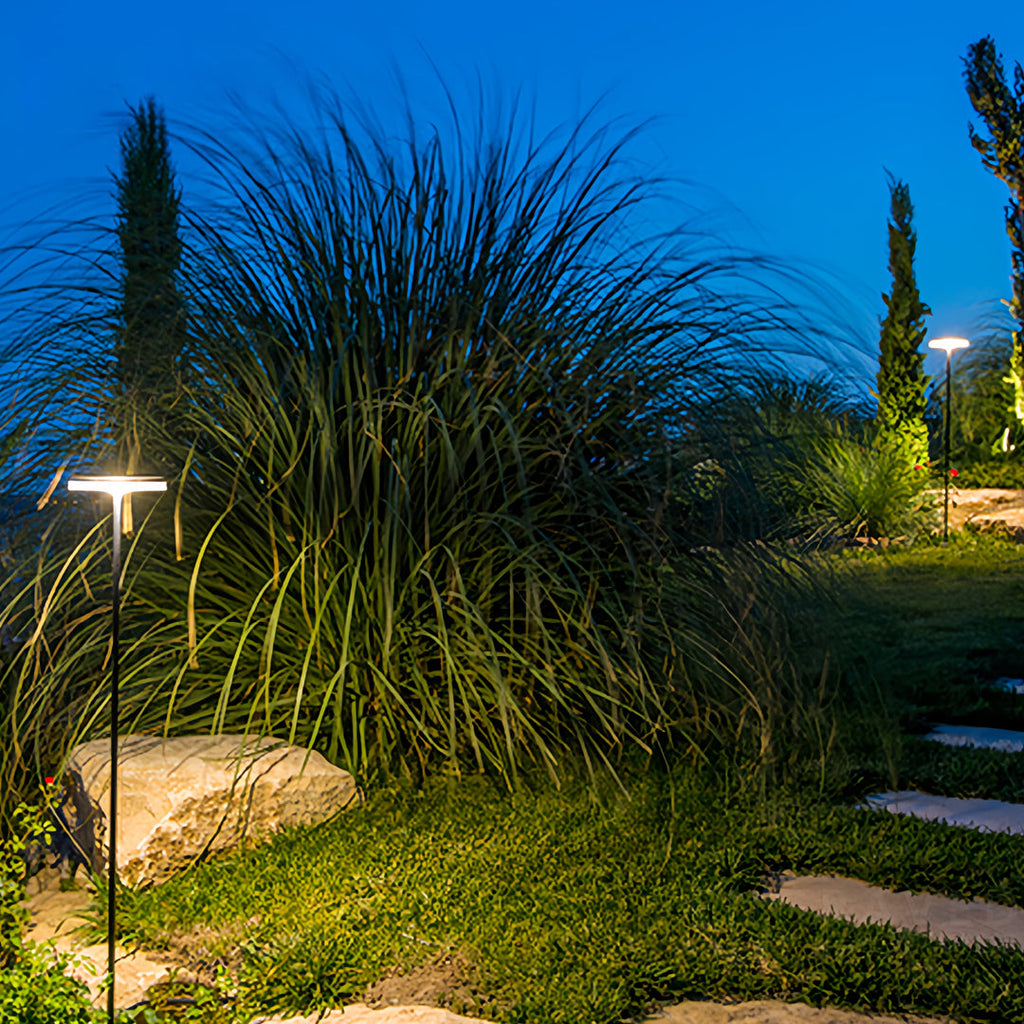 Sleek Black Waterproof LED Pathway Light for Outdoor Landscape Use