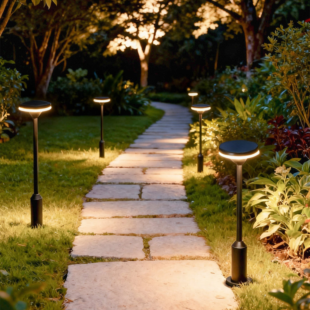 Elegant Solar-Powered Waterproof LED Garden Pathway Light for Outdoors