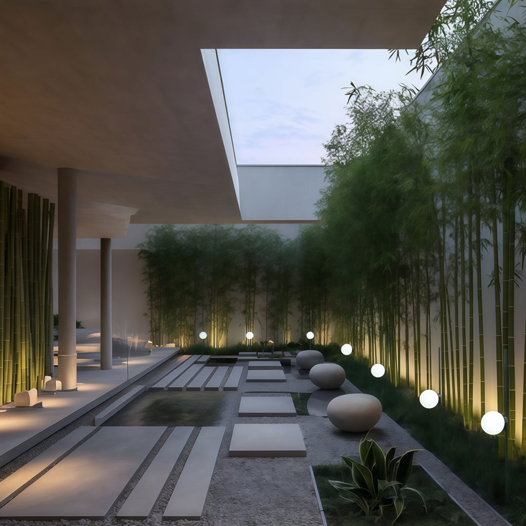 Modern Minimalist Outdoor Round LED Ball Light for Garden Pathways