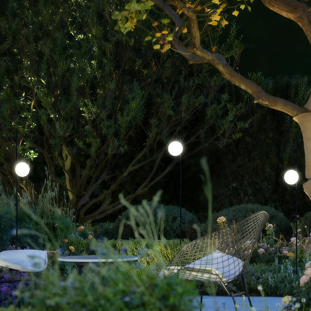 Modern Minimalist Outdoor Round LED Ball Light for Garden Pathways