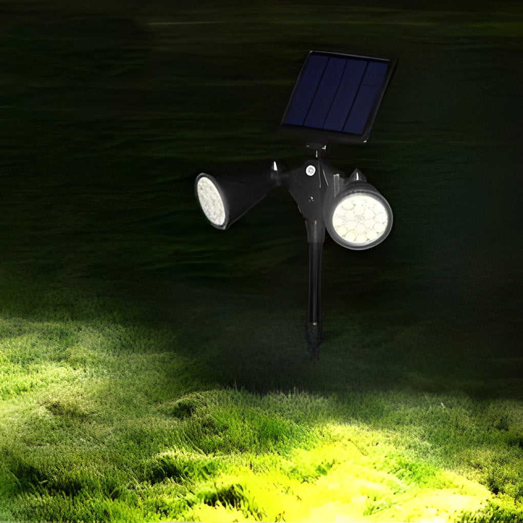 Solar-Powered Outdoor Motion Sensor LED Garden Spotlight Light Fixture
