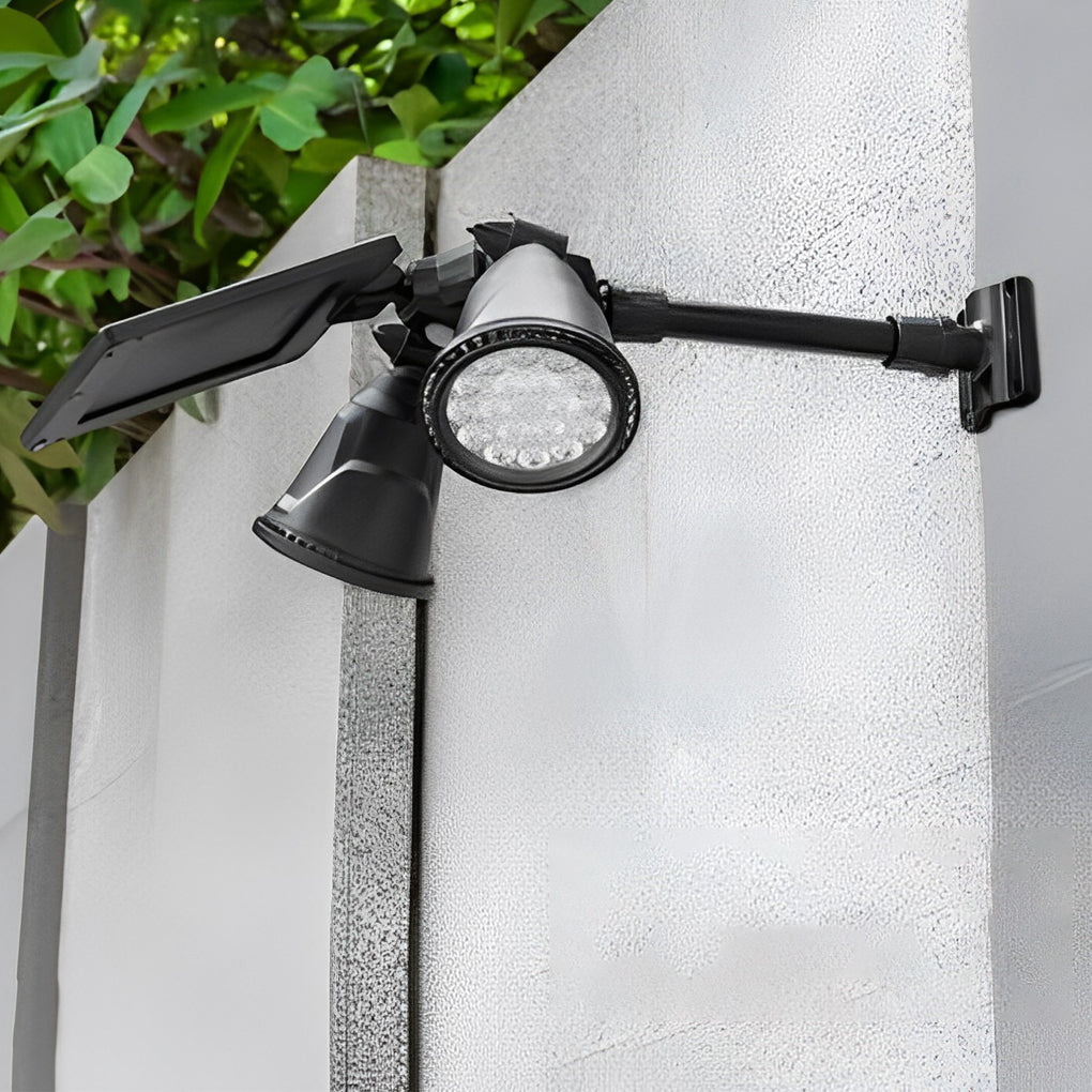 Solar-Powered Outdoor Motion Sensor LED Garden Spotlight Light Fixture