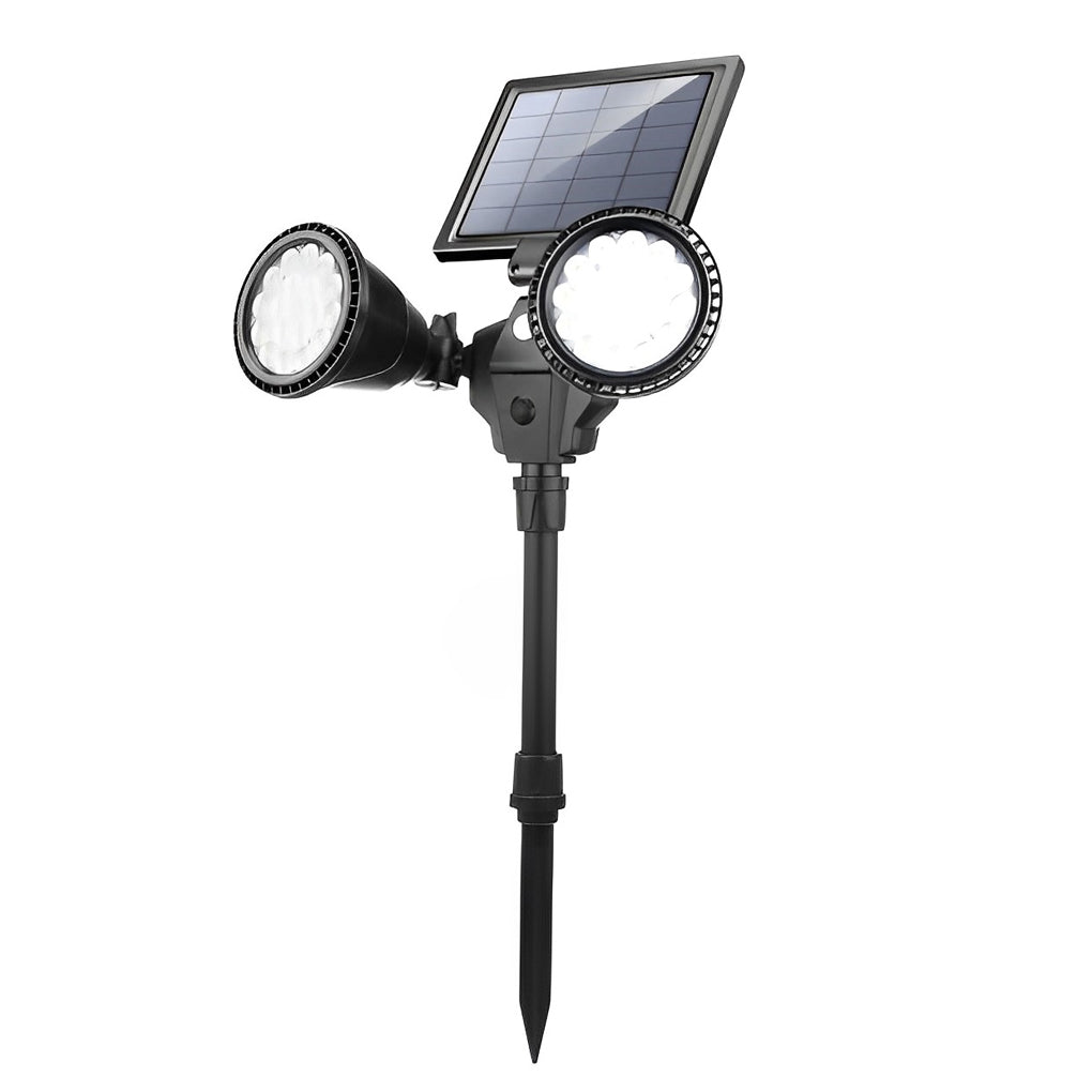 Solar-Powered Outdoor Motion Sensor LED Garden Spotlight Light Fixture