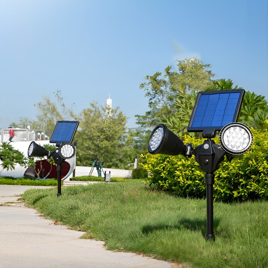 Solar-Powered Outdoor Motion Sensor LED Garden Spotlight Light Fixture