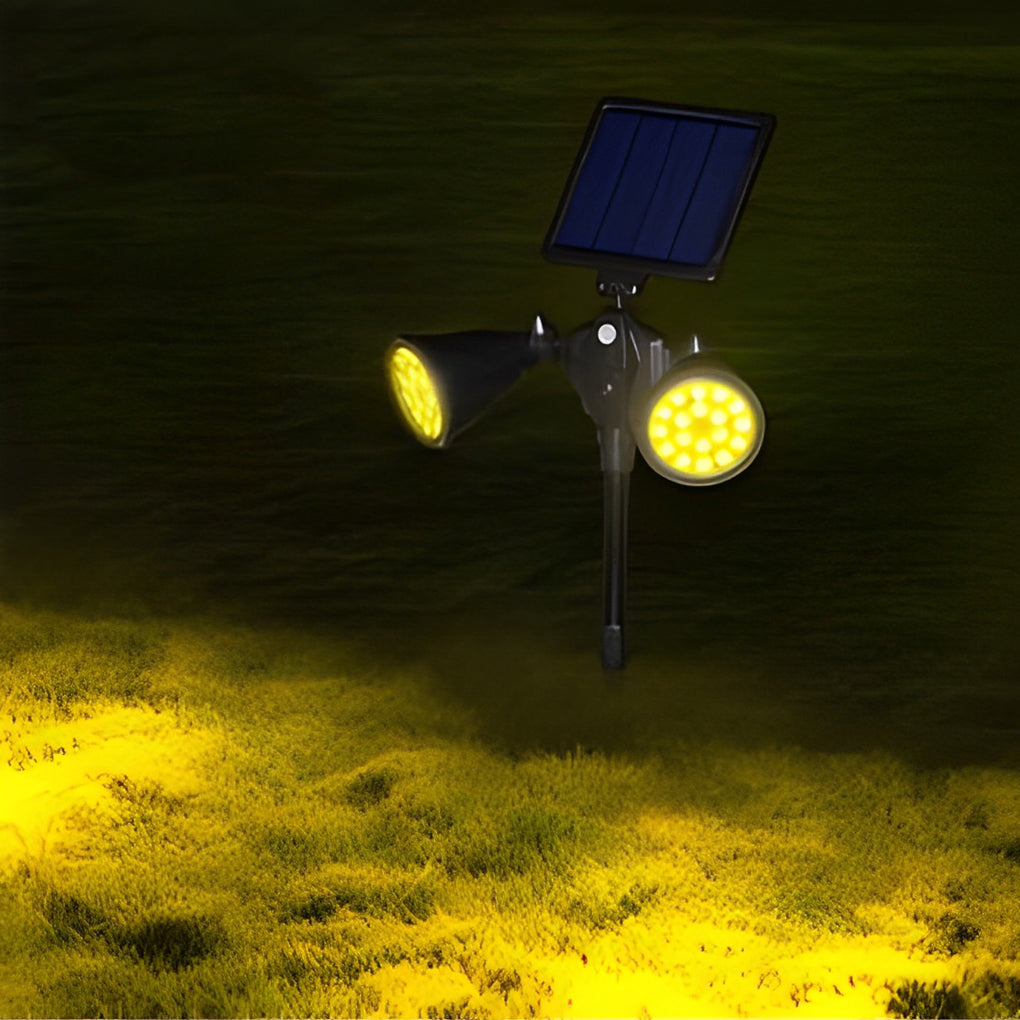 Solar-Powered Outdoor Motion Sensor LED Garden Spotlight Light Fixture
