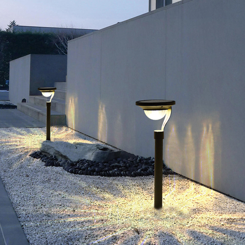 Modern Solar-Powered Garden Stake Lights - Floating Aura Outdoor Illumination
