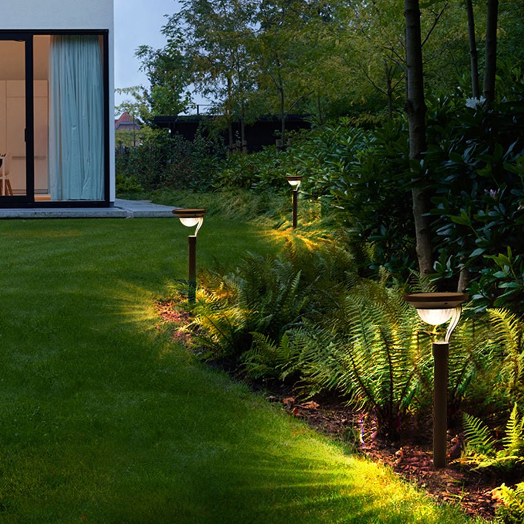 Modern Solar-Powered Garden Stake Lights - Floating Aura Outdoor Illumination