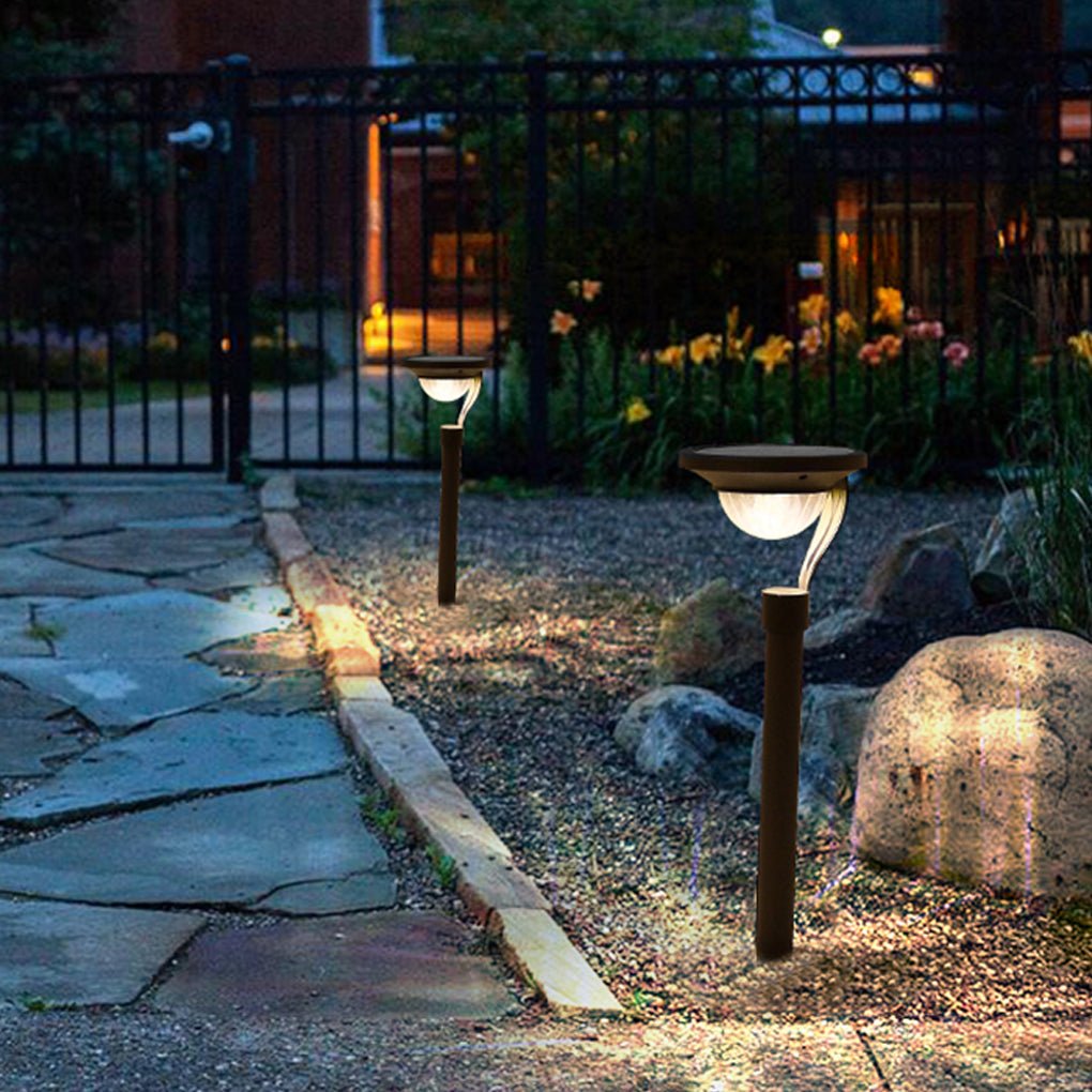 Modern Solar-Powered Garden Stake Lights - Floating Aura Outdoor Illumination