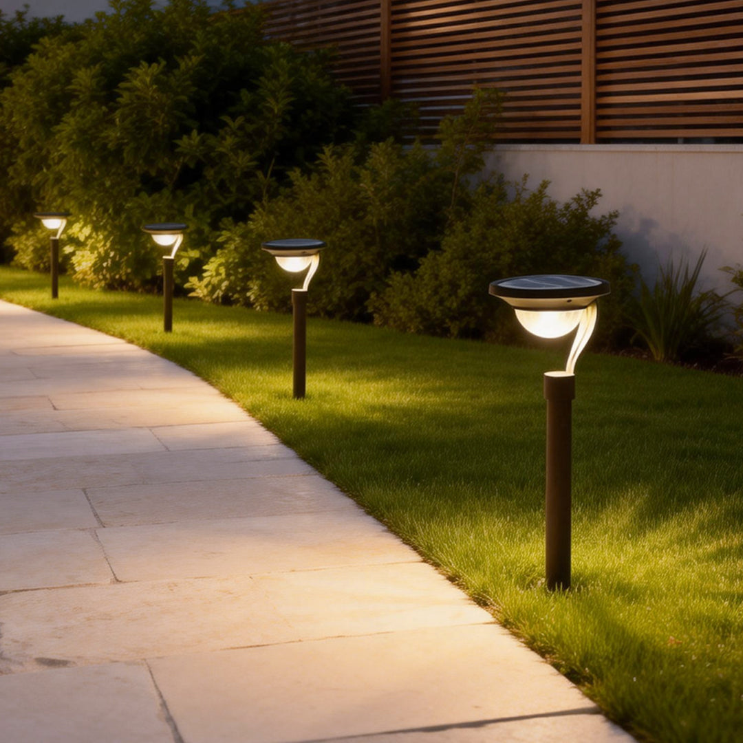Modern Solar-Powered Garden Stake Lights - Floating Aura Outdoor Illumination