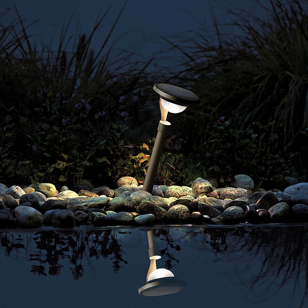 Modern Solar-Powered Garden Stake Lights - Floating Aura Outdoor Illumination