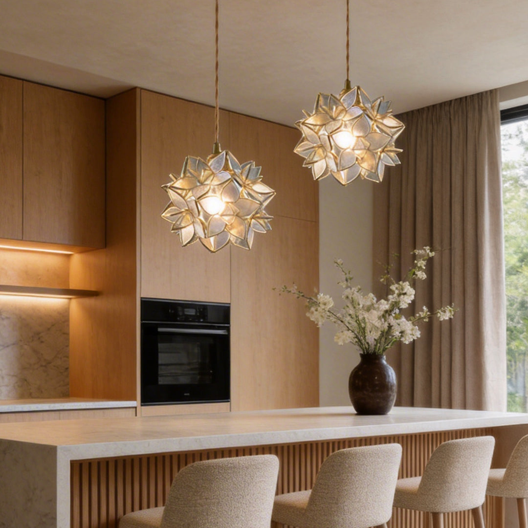 Elegant White Gardenia LED Pendant Light for Modern Dining & Living Room