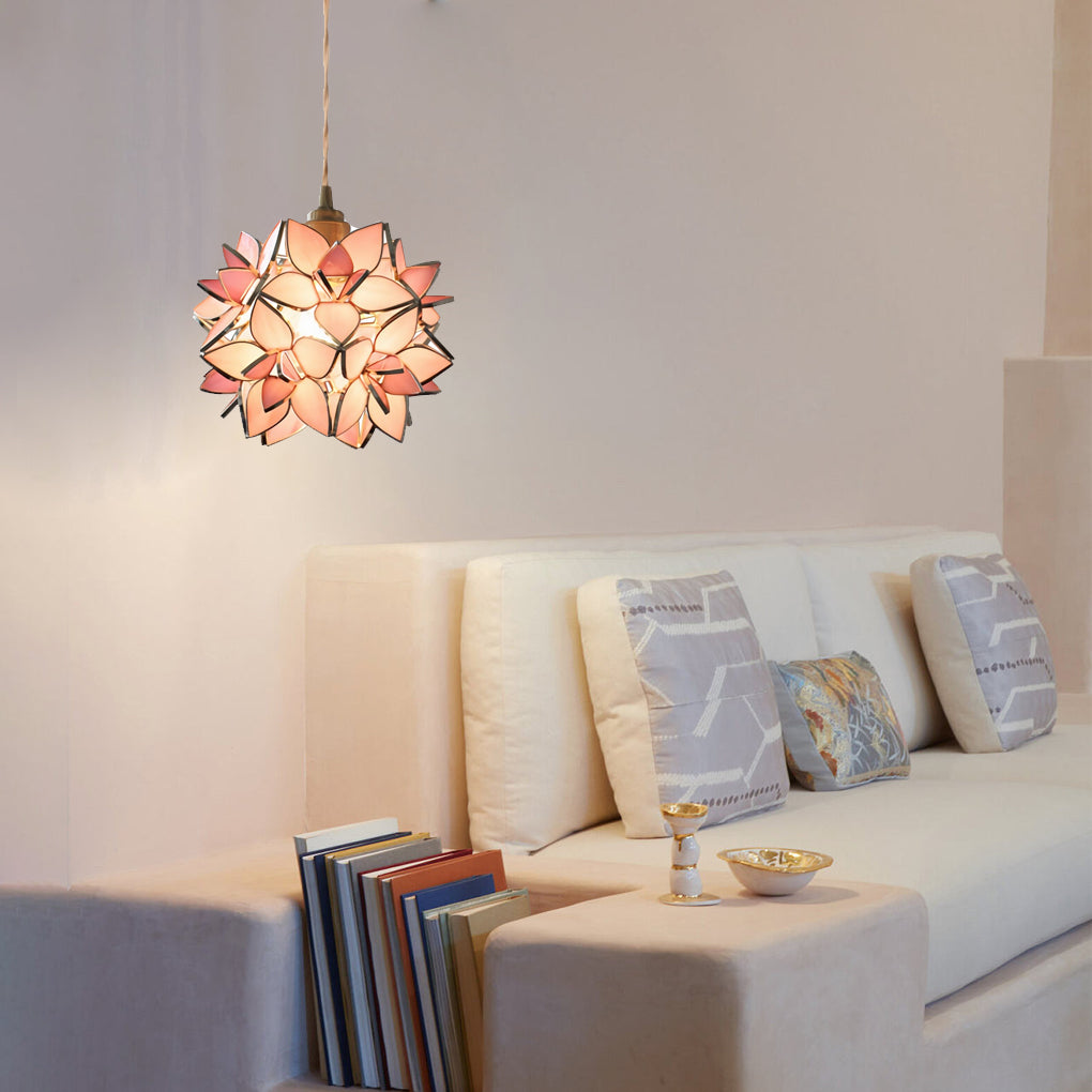 Elegant White Gardenia LED Pendant Light Fixture for Modern Living Spaces