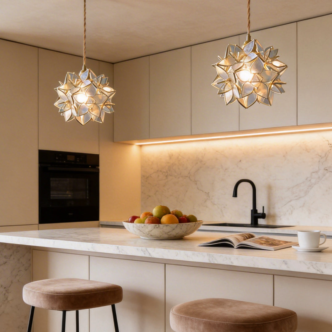 Elegant White Gardenia LED Pendant Light for Modern Dining & Living Room