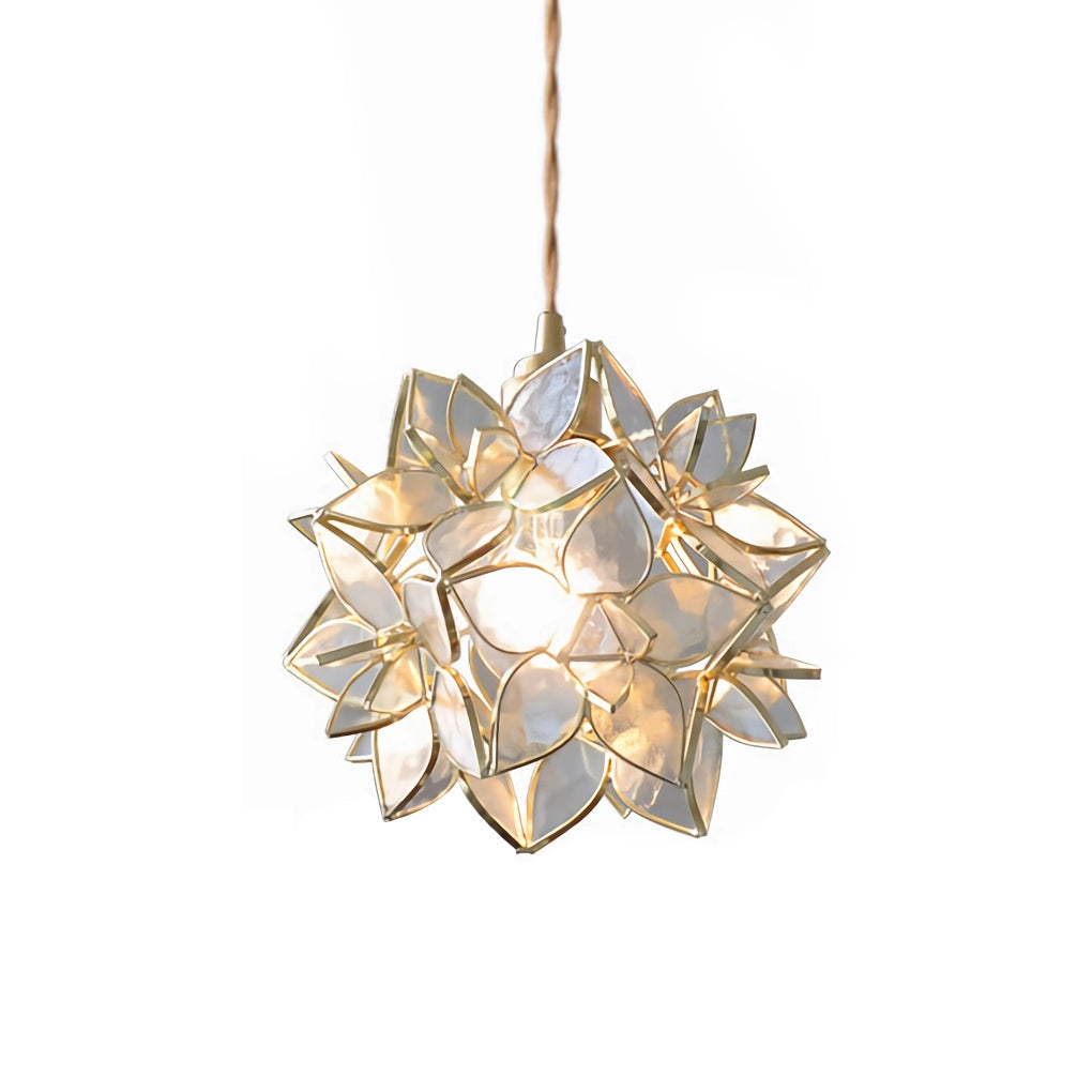 Elegant White Gardenia LED Pendant Light for Modern Dining & Living Room
