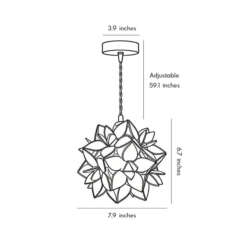Elegant White Gardenia LED Pendant Light for Modern Dining & Living Room