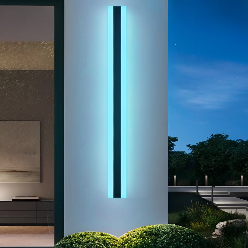 Sleek Black Waterproof LED Wall Light Fixture for Outdoor Patios & Gardens