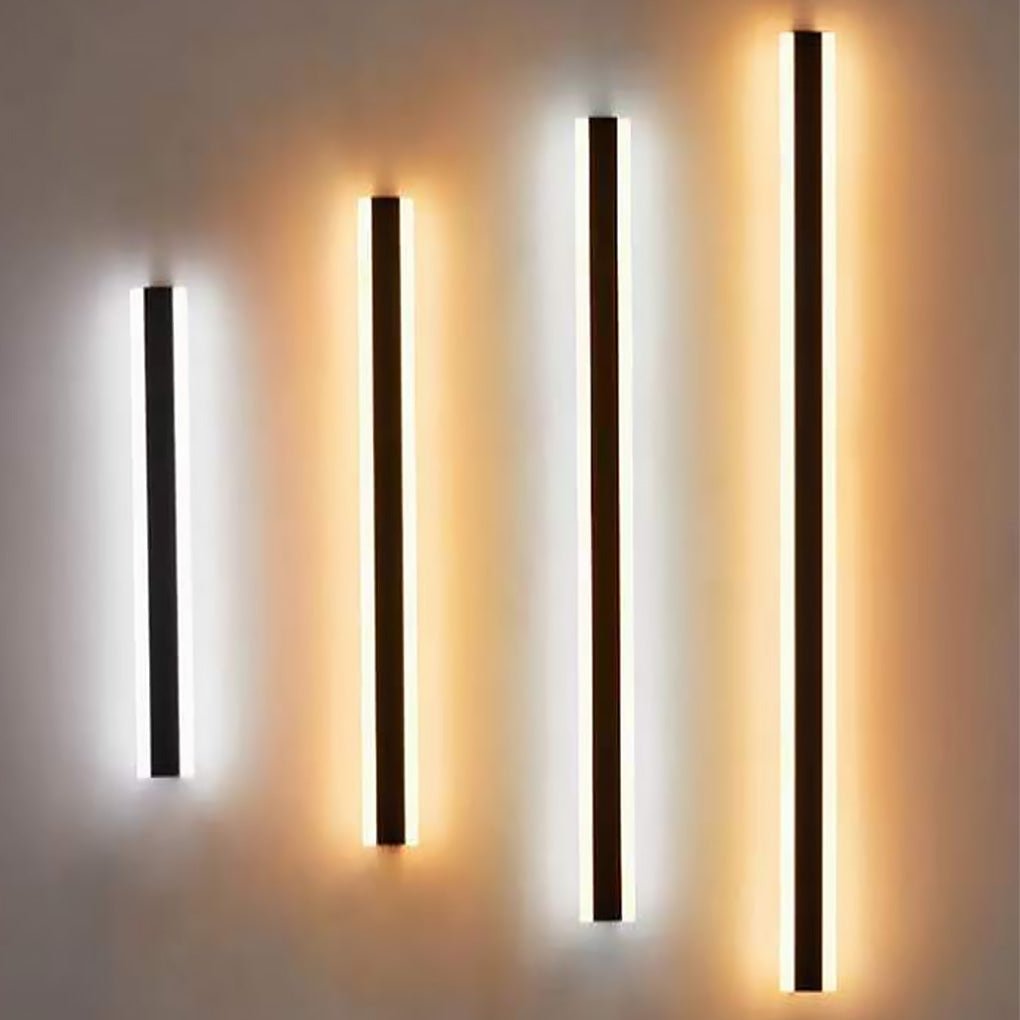 Sleek Black Waterproof LED Wall Light Fixture for Outdoor Patios & Gardens