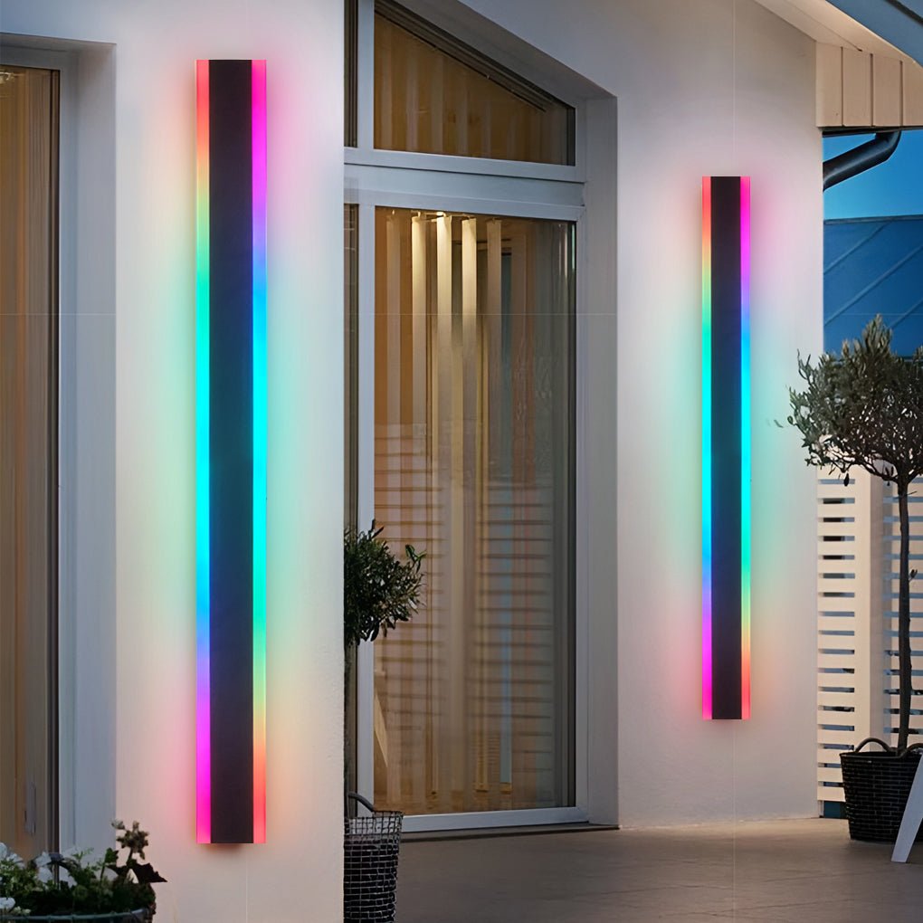 Sleek Black Waterproof LED Wall Light Fixture for Outdoor Patios & Gardens