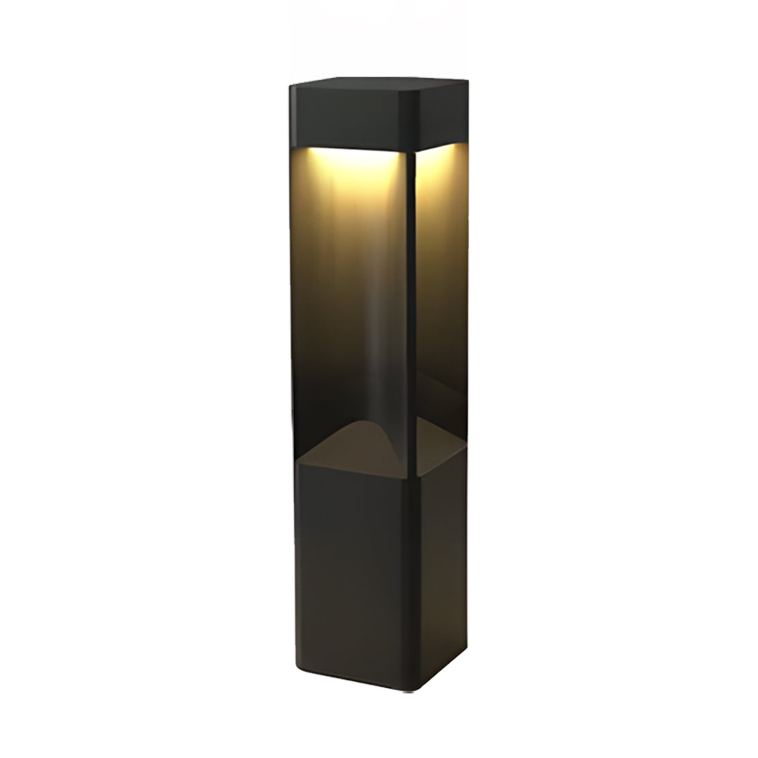Modern Waterproof LED Bollard Light - Outdoor Landscape Lighting in Gray