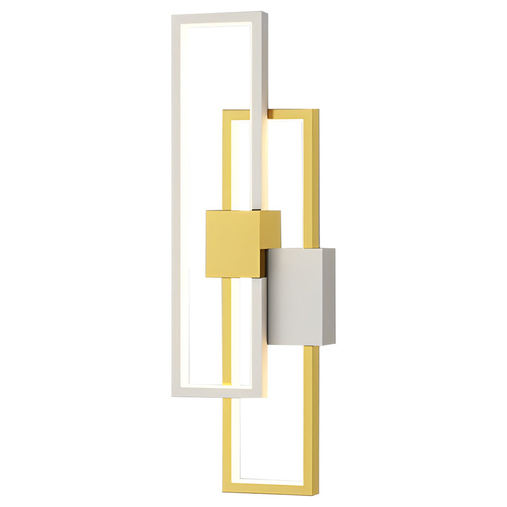Nordic Geometric LED Wall Sconce Light in Matte Black for Living Room