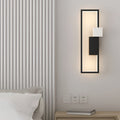 Nordic Geometric LED Wall Sconce Light in Matte Black for Living Room