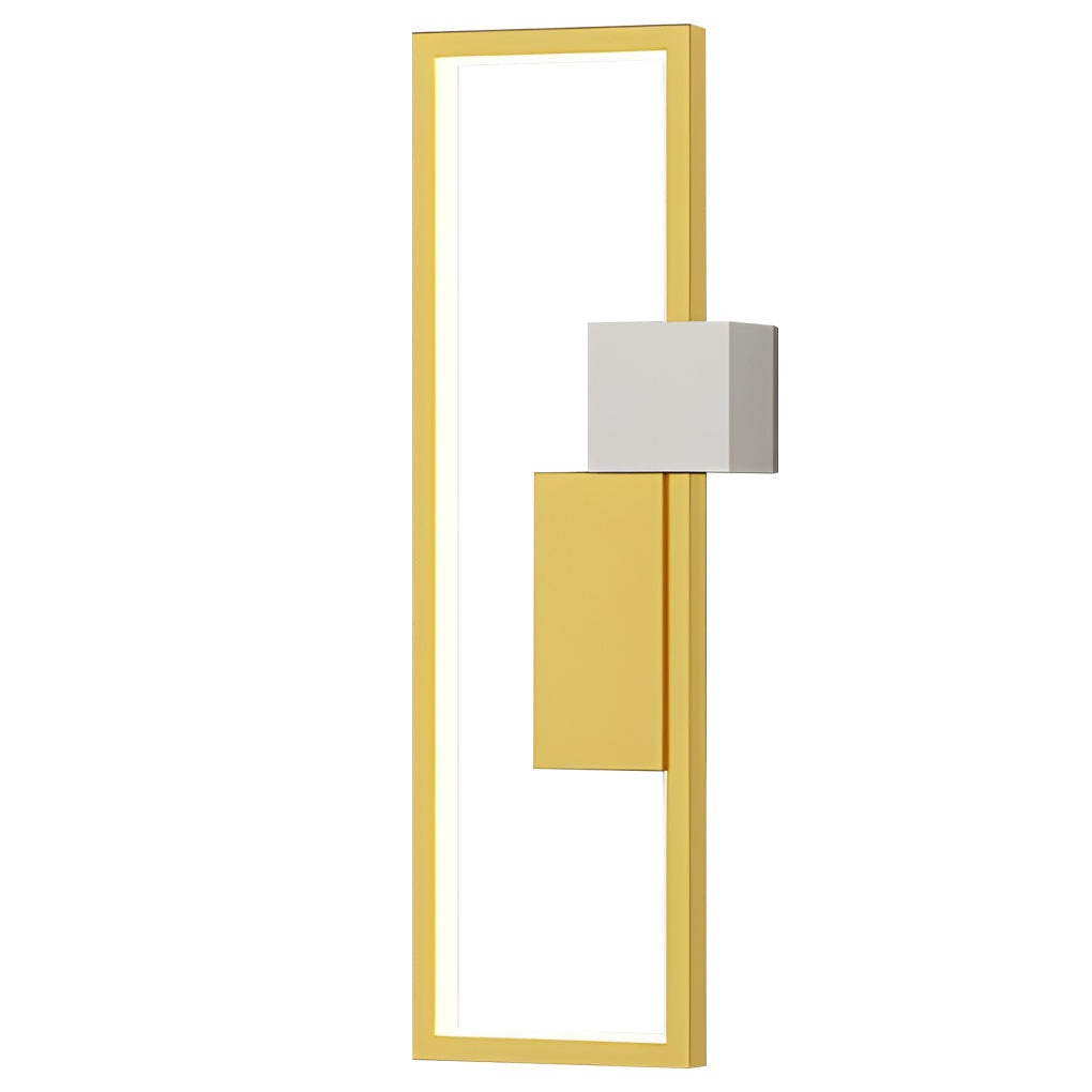 Nordic Geometric LED Wall Sconce Light in Matte Black for Living Room