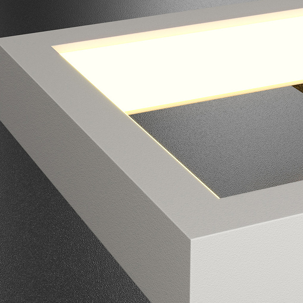 Nordic Geometric LED Wall Sconce Light in Matte Black for Living Room
