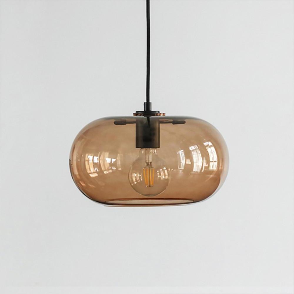 Nordic Style Electroplated Glass LED Pendant Light for Modern Spaces