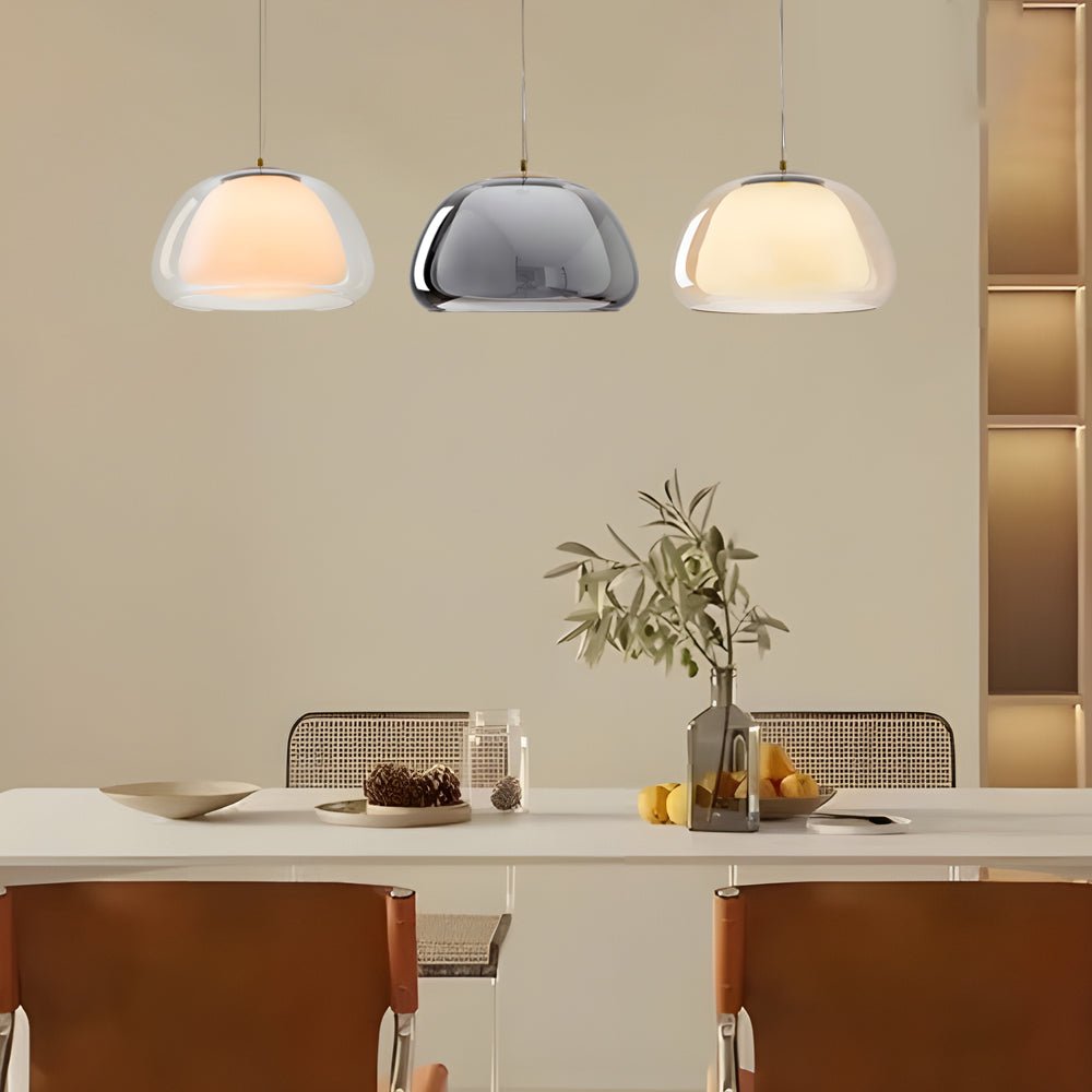 Nordic Style Glass Jelly Pendant Light with 3-Step Dimming for Living Room