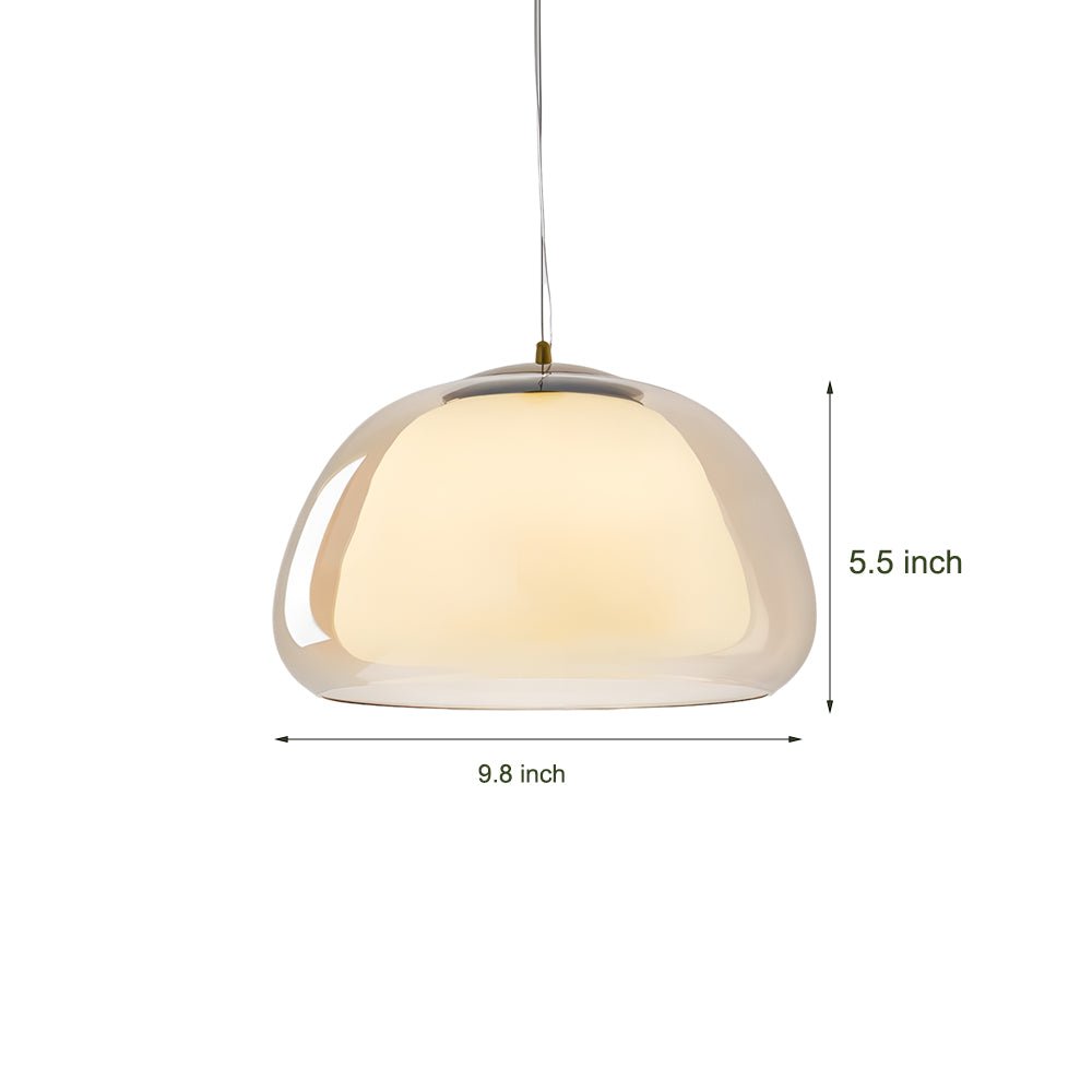 Nordic Style Glass Jelly Pendant Light with 3-Step Dimming for Living Room