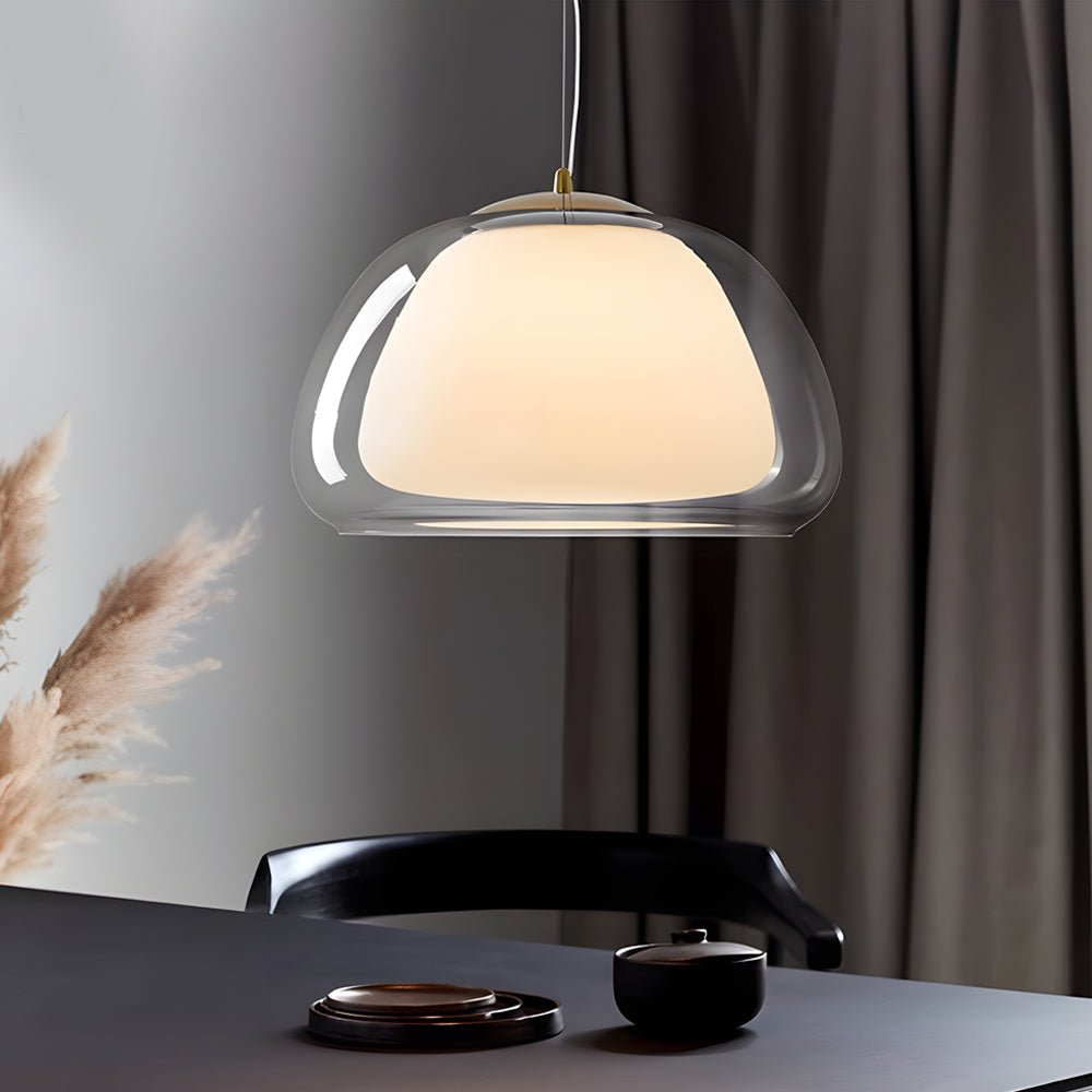 Nordic Glass Jelly Pendant Light with 3-Step Dimming for Living Room