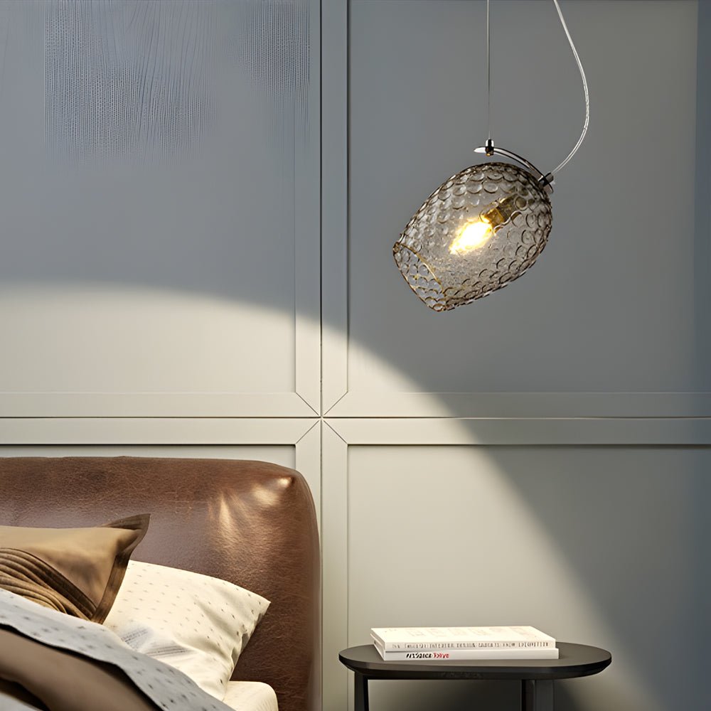 Adjustable Minimalist Glass Flower Bud Pendant Light for Nordic Home Decor