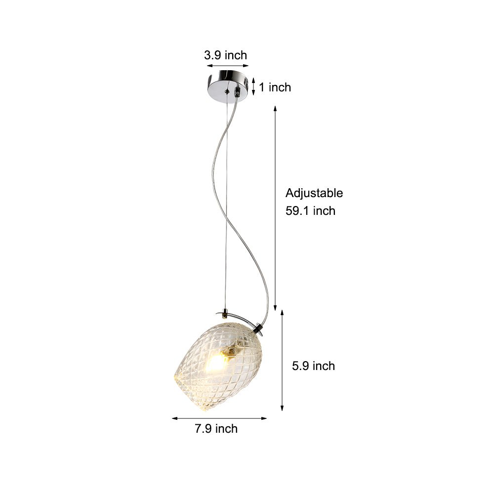 Adjustable Glass Flower Bud Pendant Light for Modern Nordic Home Decor