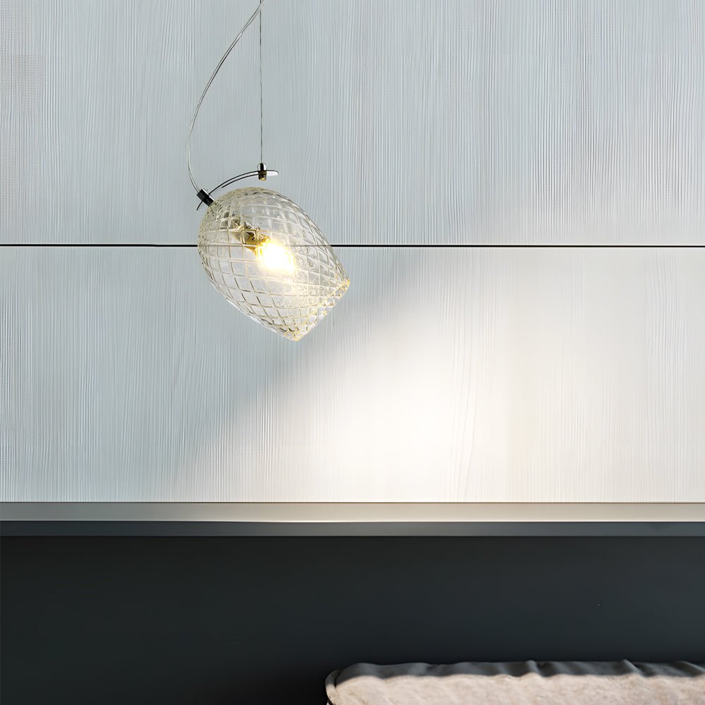 Adjustable Minimalist Glass Flower Bud Pendant Light for Nordic Home Decor