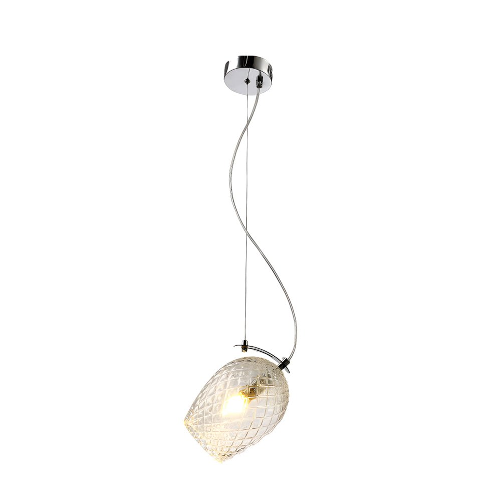 Adjustable Minimalist Glass Flower Bud Pendant Light for Nordic Home Decor