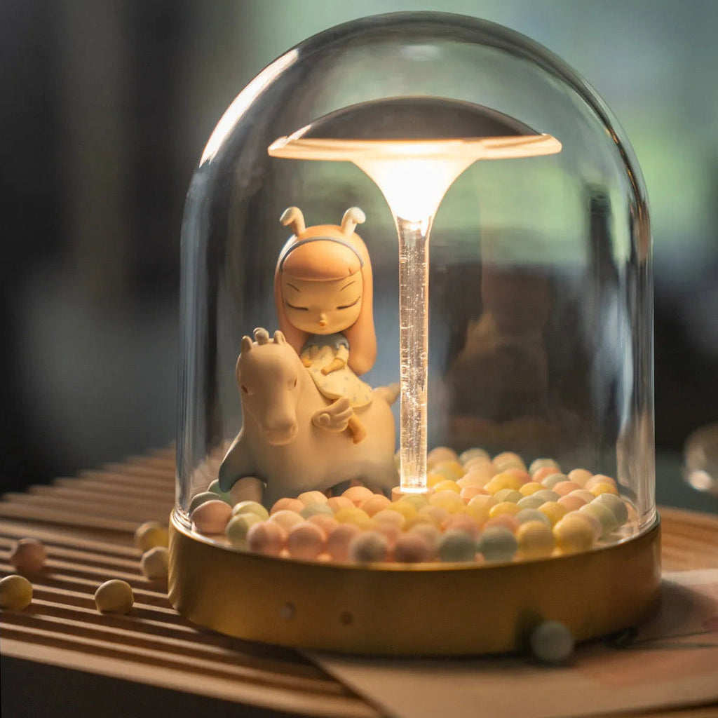 Elegant Glass Dome LED Table Lamp for Fairy Tale Bedroom Decor