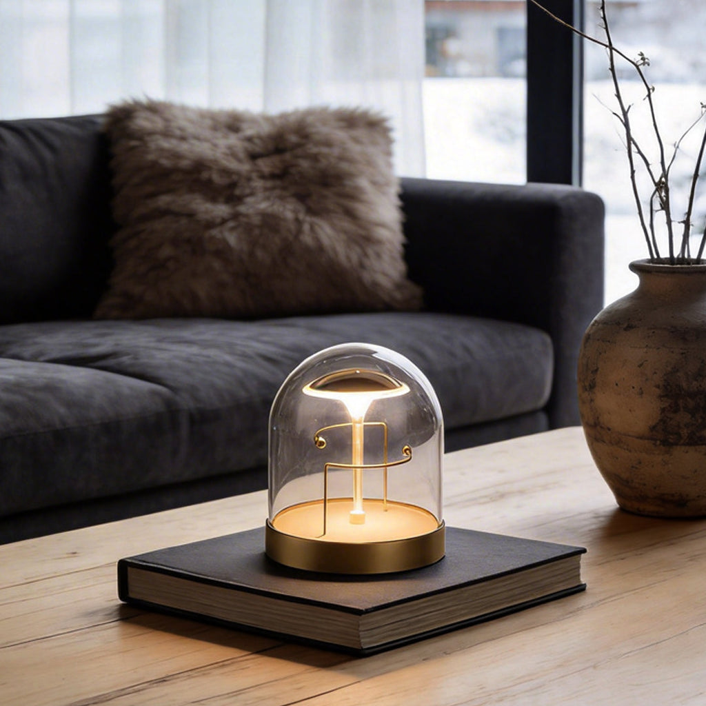 Elegant Glass Dome LED Table Lamp for Fairy Tale Bedroom Decor