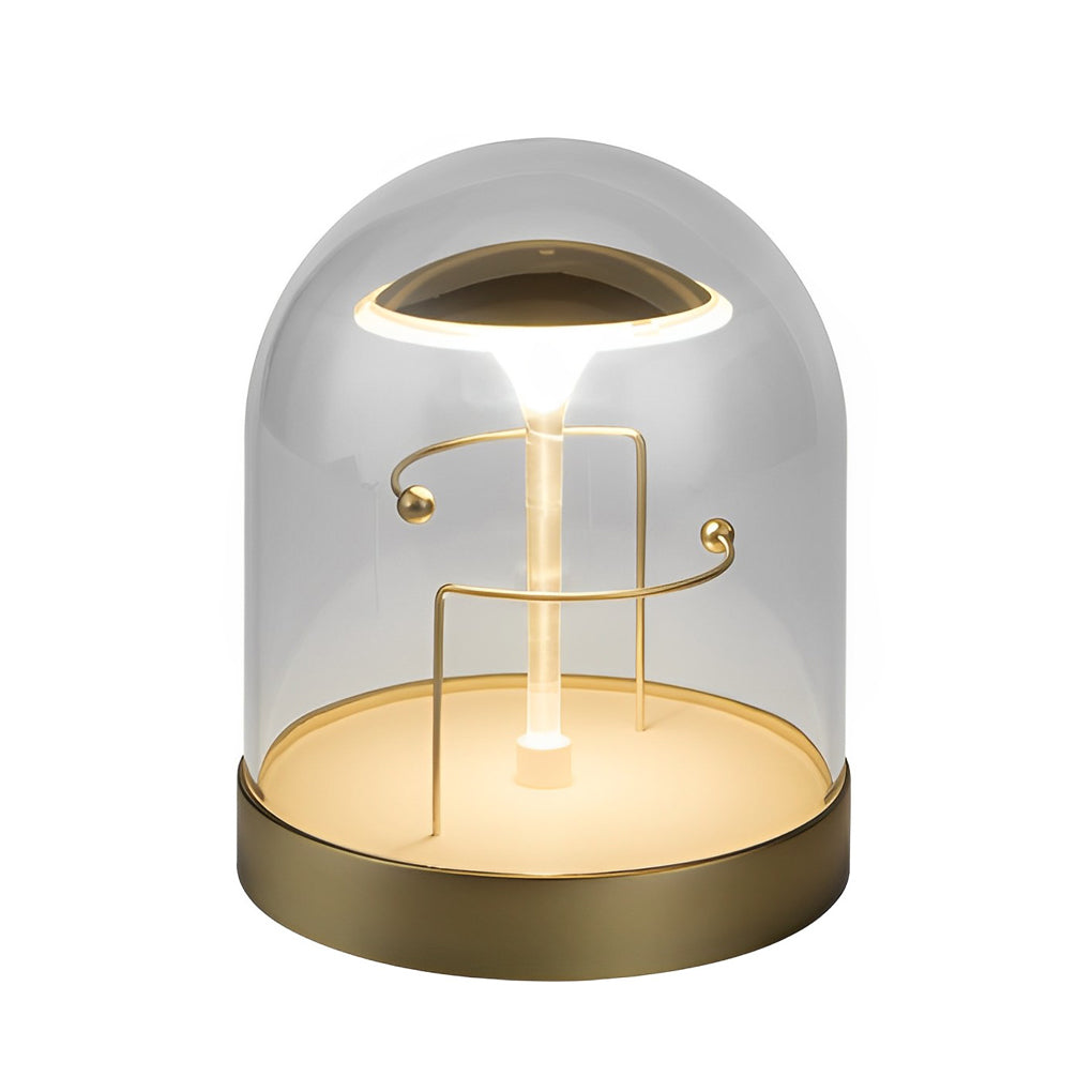Elegant Glass Dome LED Table Lamp for Fairy Tale Bedroom Decor