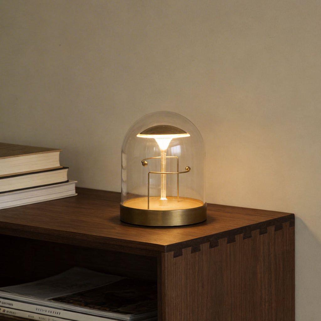Elegant Glass Dome LED Table Lamp for Fairy Tale Bedroom Decor