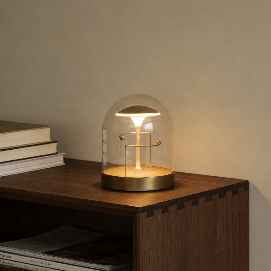 Elegant Glass Dome LED Table Lamp for Fairy Tale Bedroom Decor