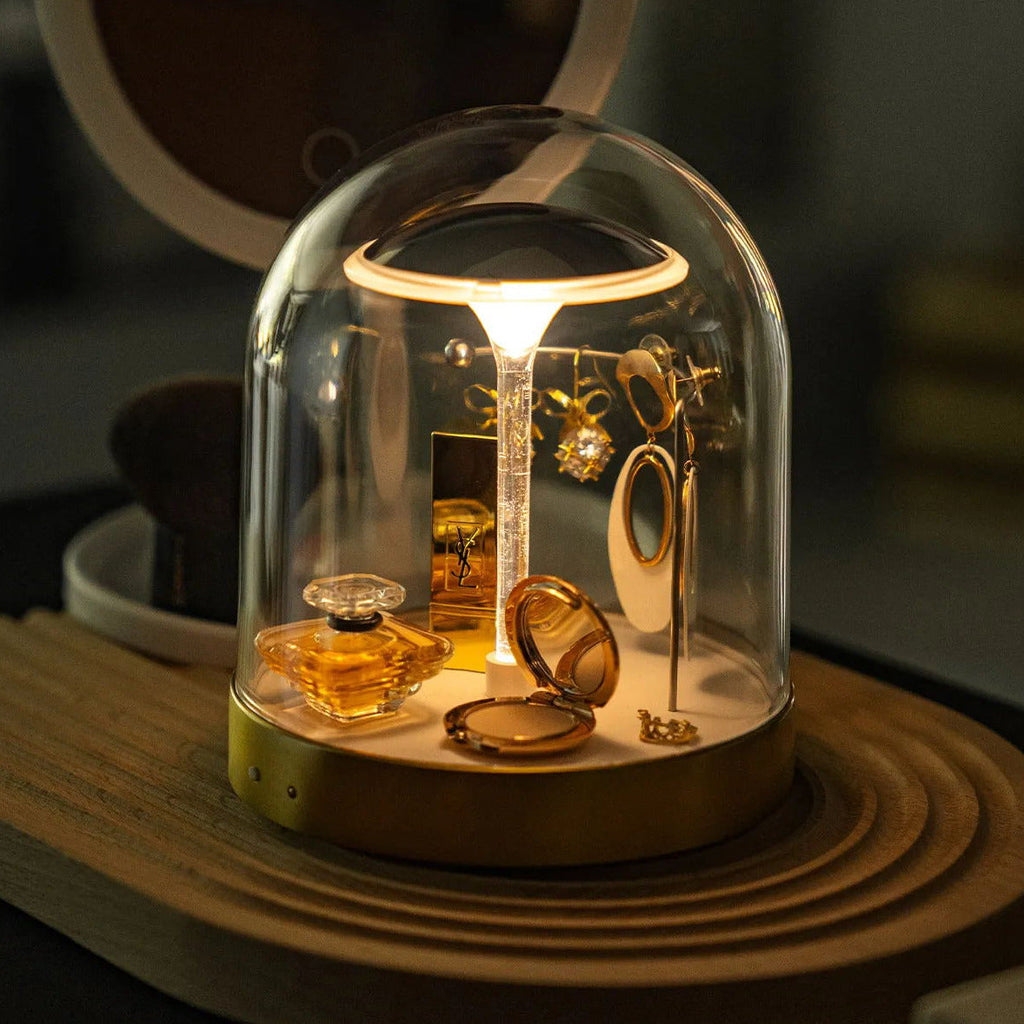 Elegant Glass Dome LED Table Lamp for Fairy Tale Bedroom Decor